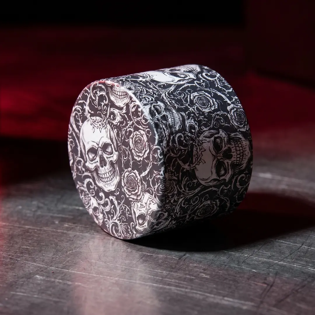 1.97 inch 50mm Skull Rose Pattern Spice Grinder Metal Manual Four Layer Salt Grinder Pepper Mortar Spice Zinc Alloy Seasoning Spice Grinder Kitchen Cooking Accessories Kitchen Tool Gift