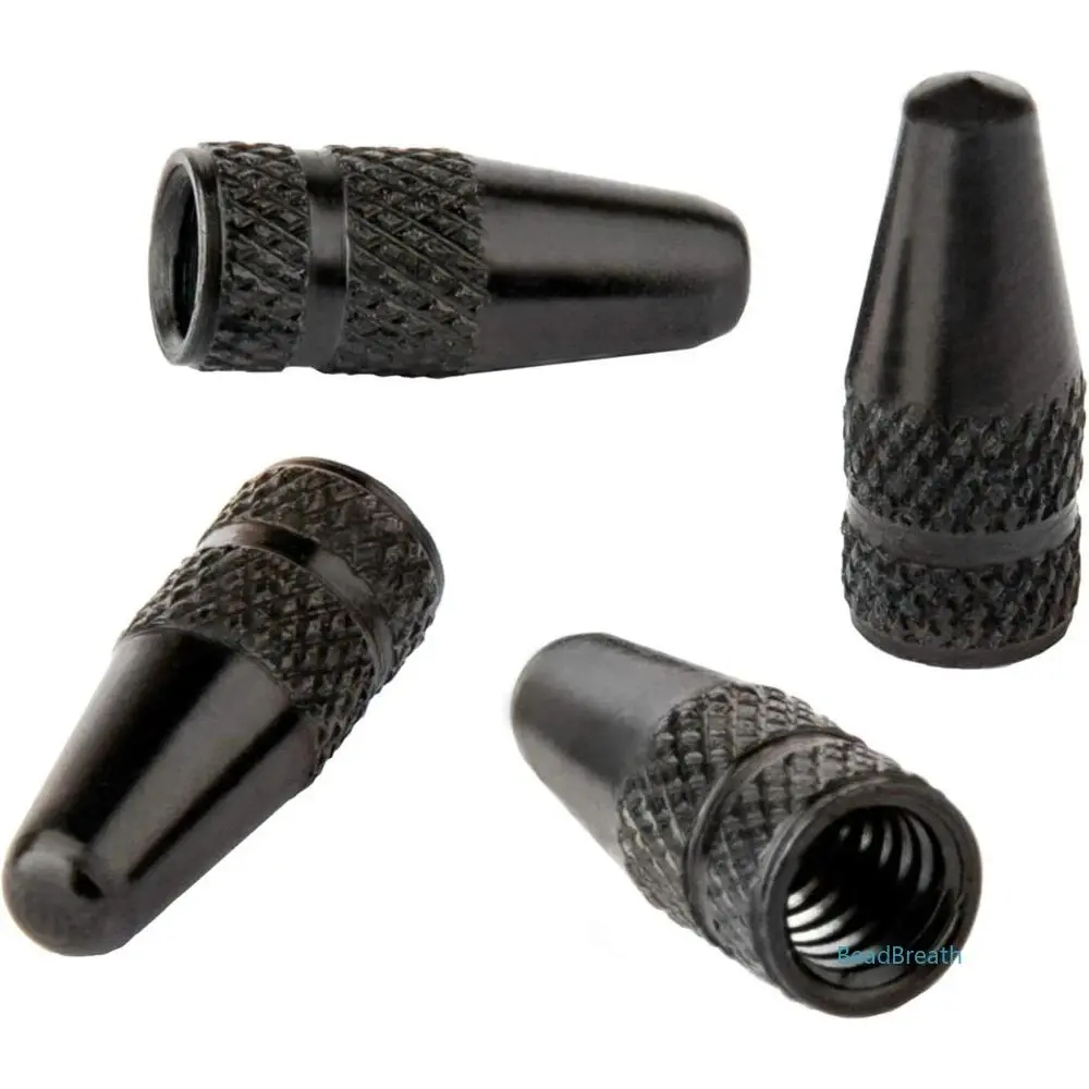 Cycling Anodized Presta Valve Caps - Dustproof, Rustproof, Fun Styles (Rocket, Hamburger, Pocket Rocket), 4-Pack, 0.7g Per Cap, Universal for Bikes, Prevents Damage, Extends Service Life, Prevents Valve Damage