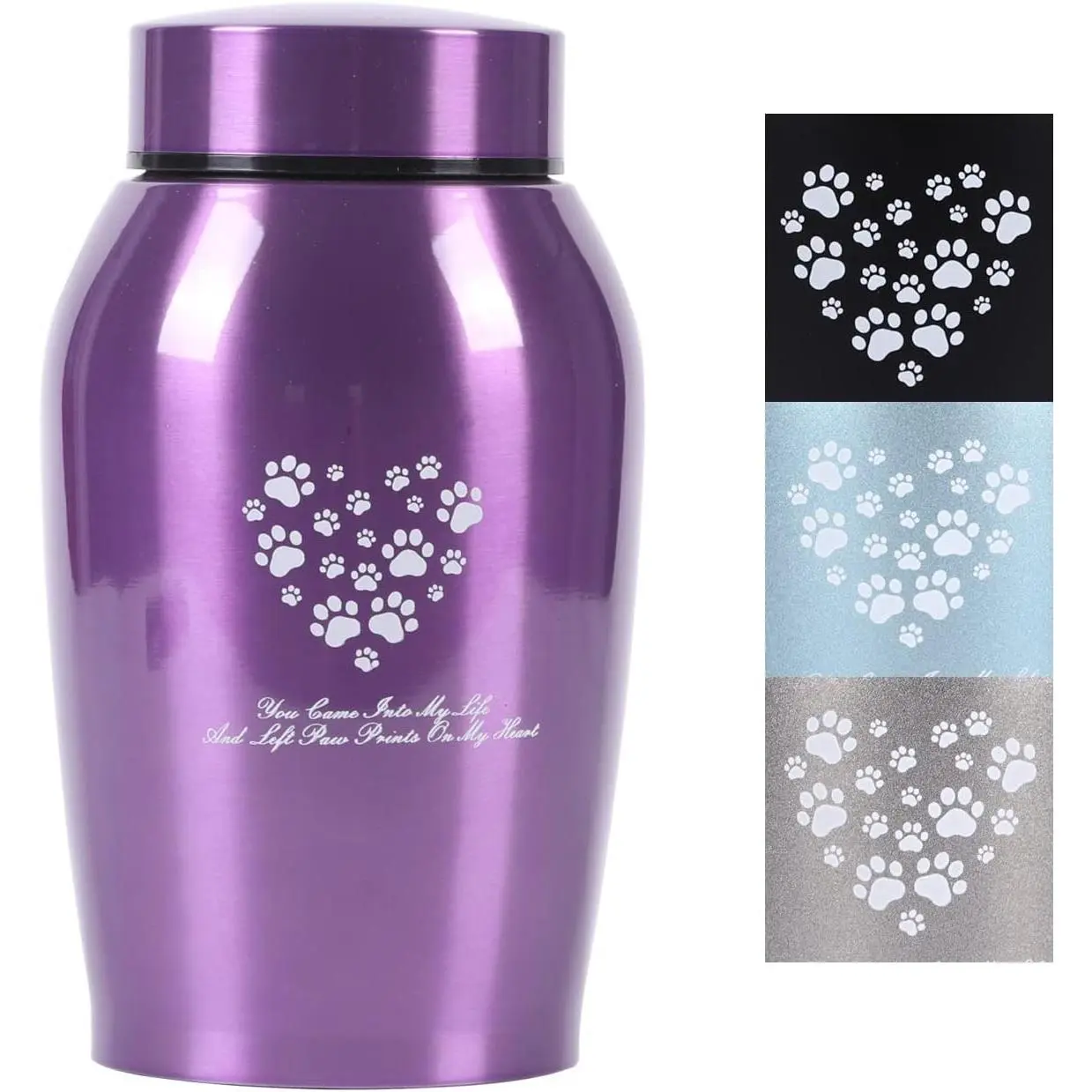 Steel Paws Engraved Dog Urn for Ashes, Cat Cremation Urn for Ashes, Pet Urn for Large Dog