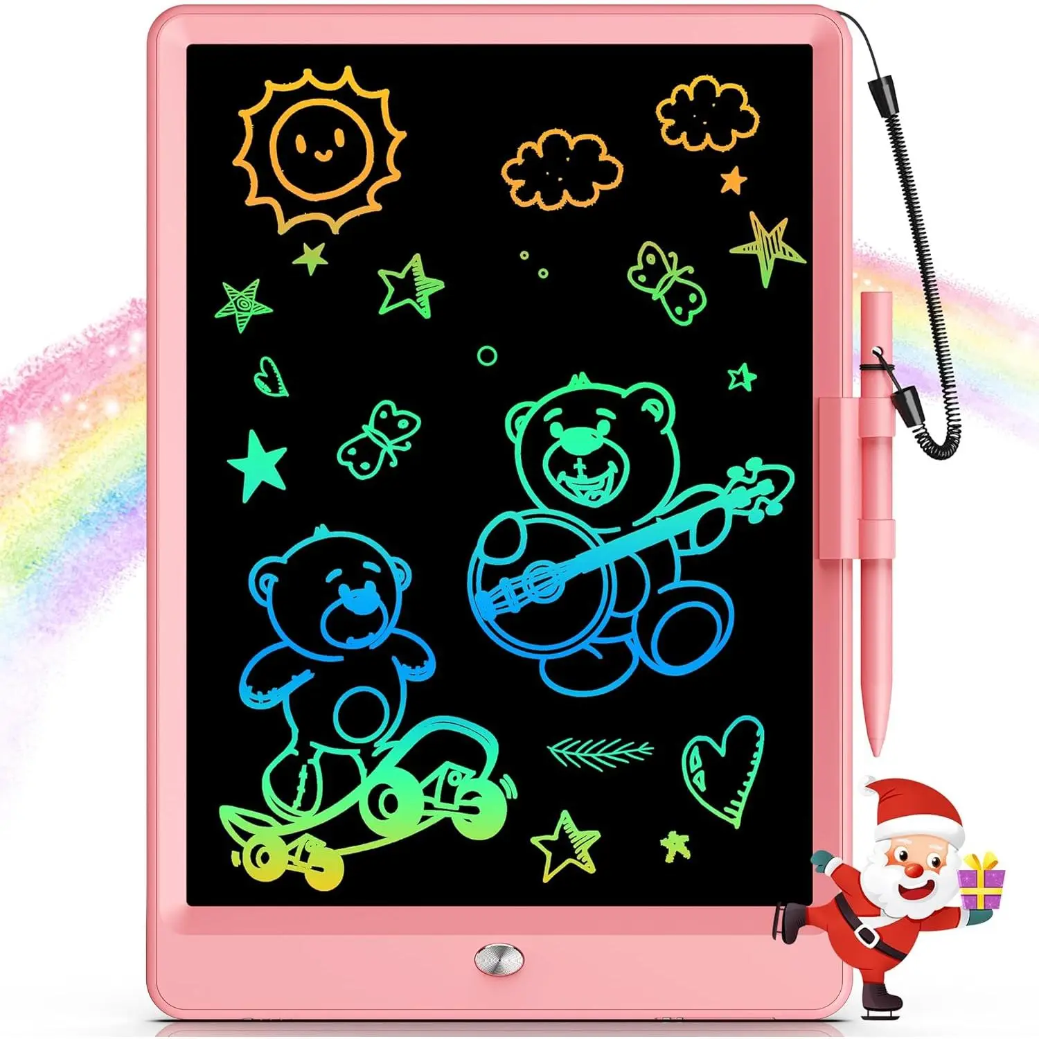 10 Inch LCD Writing Tablet - Cognitive Development, Magnetic Handwriting, Erasable, Interactive Drawing Toy Tablet for 3-8 Year Olds, Educational Birthday Gift for Kids (Pink), Cognitive Development Toy Tablets & Computers, Magnetic Handwriting Board Toy