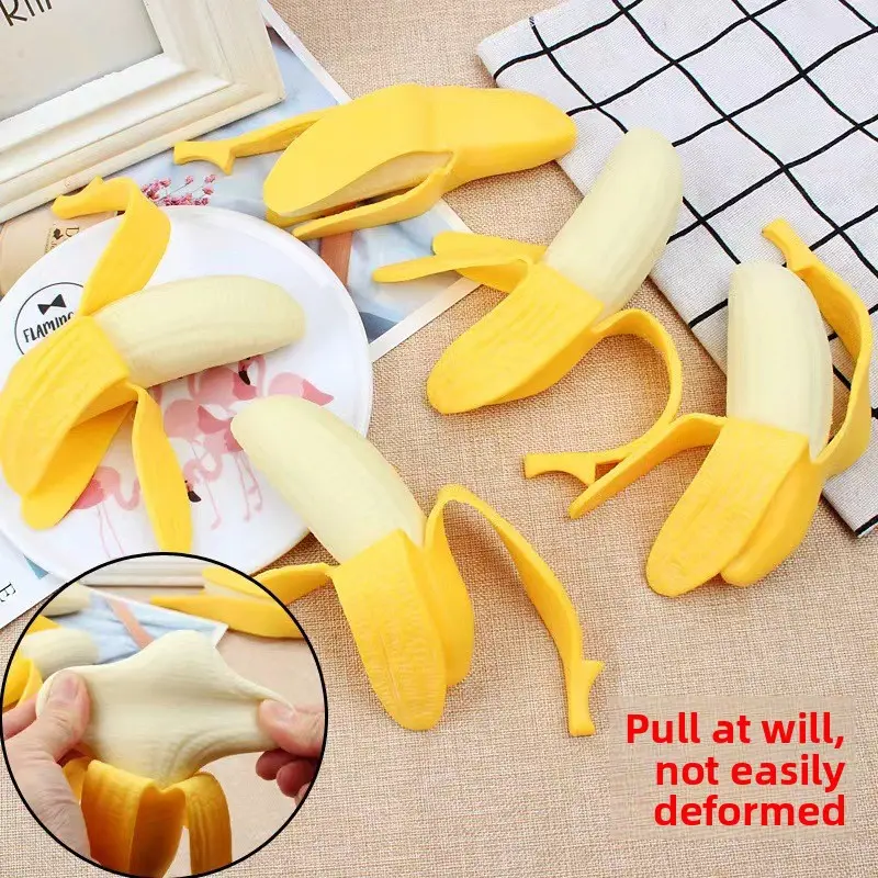 Peelable banana stress-relief toy, a pop-culture prank gadget for stress reduction, creative toy for street vendors