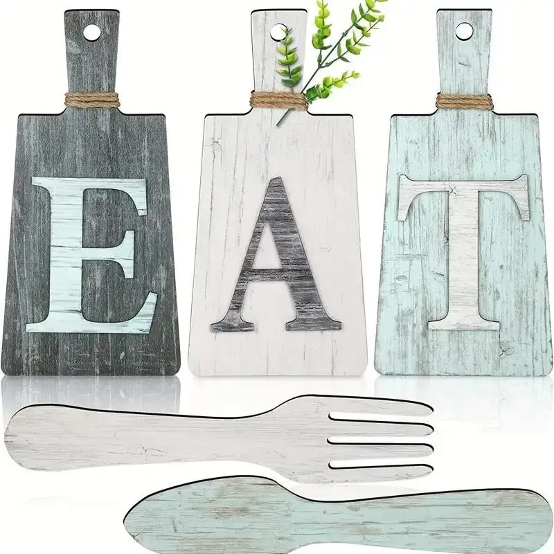 Sunflower Kitchen Decor Set, Wooden Cutting Board, Hanging Artwork Ornaments, Farmhouse Wall Art, Rustic Surface, Perfect for Kitchen, Living Room, Restaurant