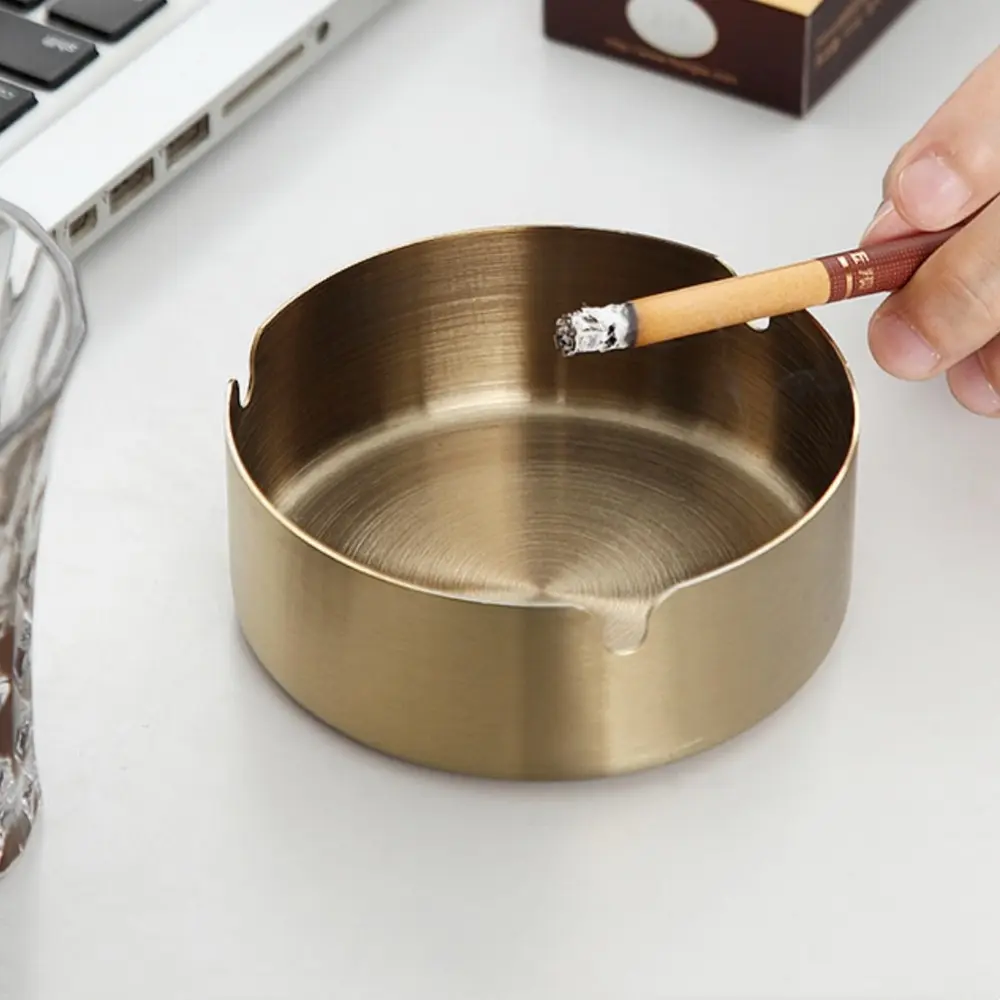 1pc Stainless Steel Ashtray, Net Cafe Ashtray, Bar Internet Café Ashtray, Durable Design, Perfect for Smoking Lovers