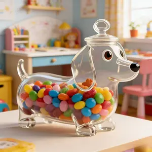 French Bulldog, Dachshund, and German Shorthaired Pointer Treat Jars – Cute Glass Food & Candy Jars with Airtight Lids; Decorative Kitchen Storage Containers for Cookies, Candy, and Chocolate00