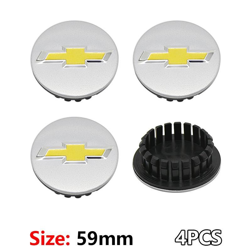 4pcs 53mm 59mm 84mm Chevrolet logo car emblem Wheel Center Hub Cap auto Rim refit dust-proof badge covers styling accessories