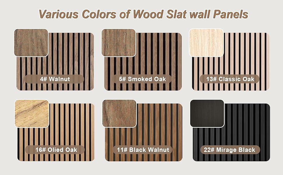 AKK-PANE Acoustic Wood Slat Wall Panels, 2-Piece 47.2"x23.6" 15.5ft²-3D Fluted Soundproof Wood Panels for Wall & Ceiling, Sound Absorbing Decorative Wooden Panel for Home & Office