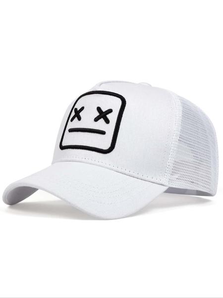 Unisex Embroidered Baseball Cap, Adjustable Sun Protection Hat, Graphic Hat, Casual Fitted Trucker Cap for All Seasons, Outdoor Travel Party Wear