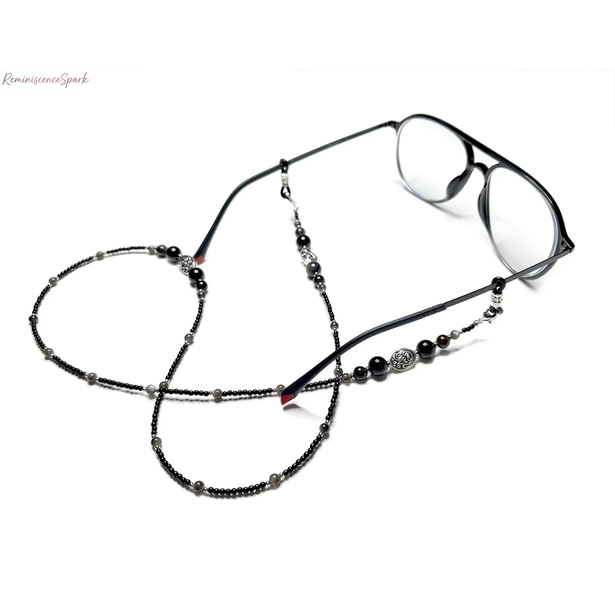 Vintage Handmade Beaded Eyeglass Neck Chain - Light-Weight, Non-Slip, Anti-Lost Long Lanyard for Reading Glasses, Sunglasses | Unisex Elegant All-Seasons Casual Streetwear Accessory with Vintage Charm