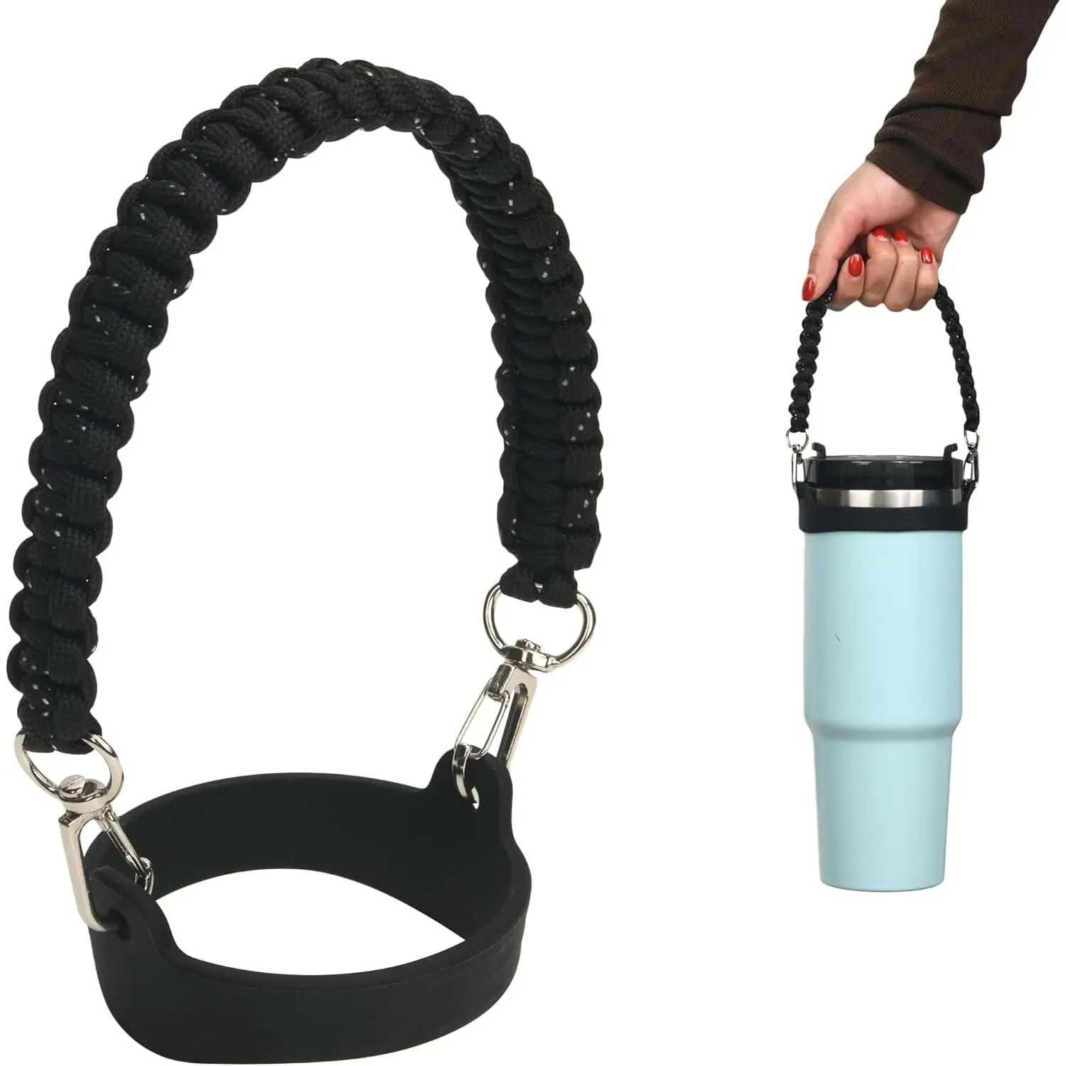 Paracord Handle Strap for Stanley Cup - Heavy Duty Compatible with Stanley 40oz 30oz Tumbler, Stanley Cup AccessoriesGift.