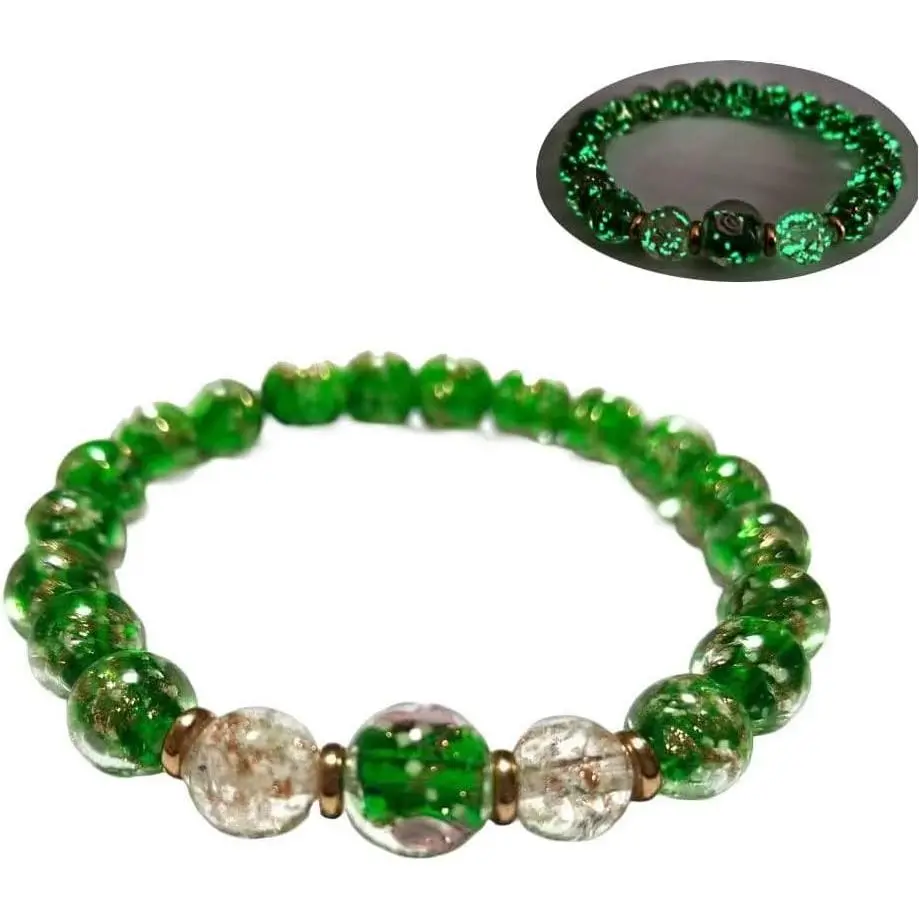 Glow-in-the-Dark Beaded Bracelet, Luminous Wrist Accessory, Fashion Bracelet for Women, Ideal  for Night Events, Parties & Birthdays