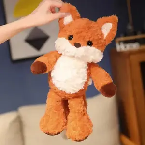 Cute Fluffy Fox Plush Toy Soft Cartoon Orange Foxes Stuffed Doll Baby Appease Children toys