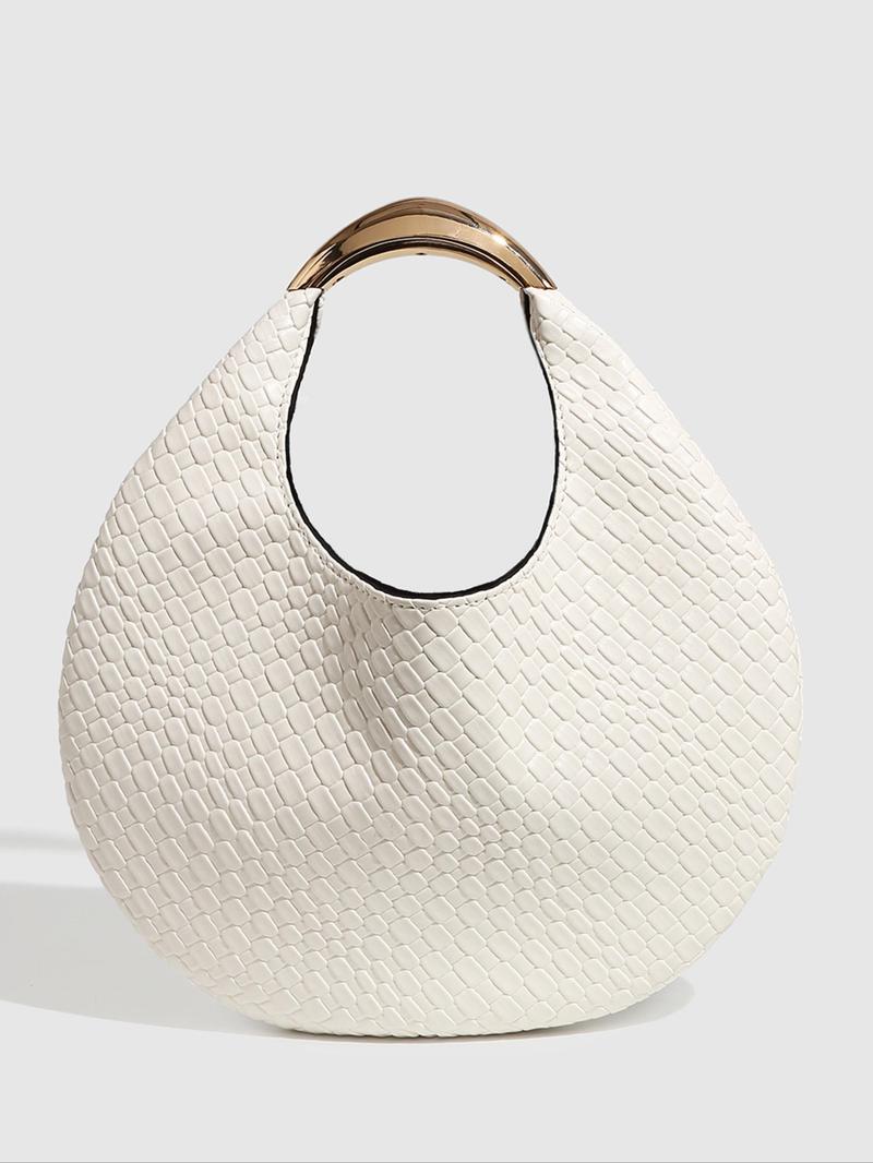 Women's Solid Color Stylish Versatile Bag, Fashionable Pu Leather Shoulder Bag for Daily Used, Versatile Daily Elegant Trendy Commuter Bag, Textured Handbag, Summer Pu Handbag