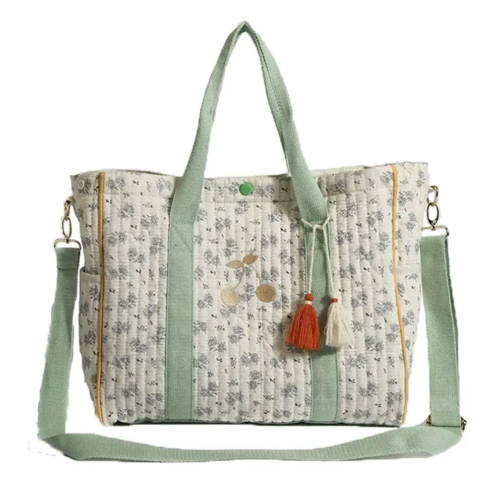 Floral Messenger Diaper Bag, Large Capacity Tote Bag, Luxury Designer Mommy Bag, Mummy Bag, Mother and Baby Bag, Nappy Baby Diaper Bag, Diaper Travel Bag