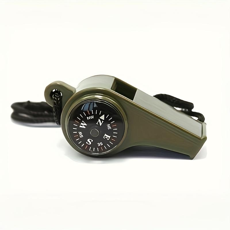 Multi-Function Safety Whistle - Loud High-Decibel Alarm, Compass & Thermometer for Camping, Hiking, Outdoor Adventures