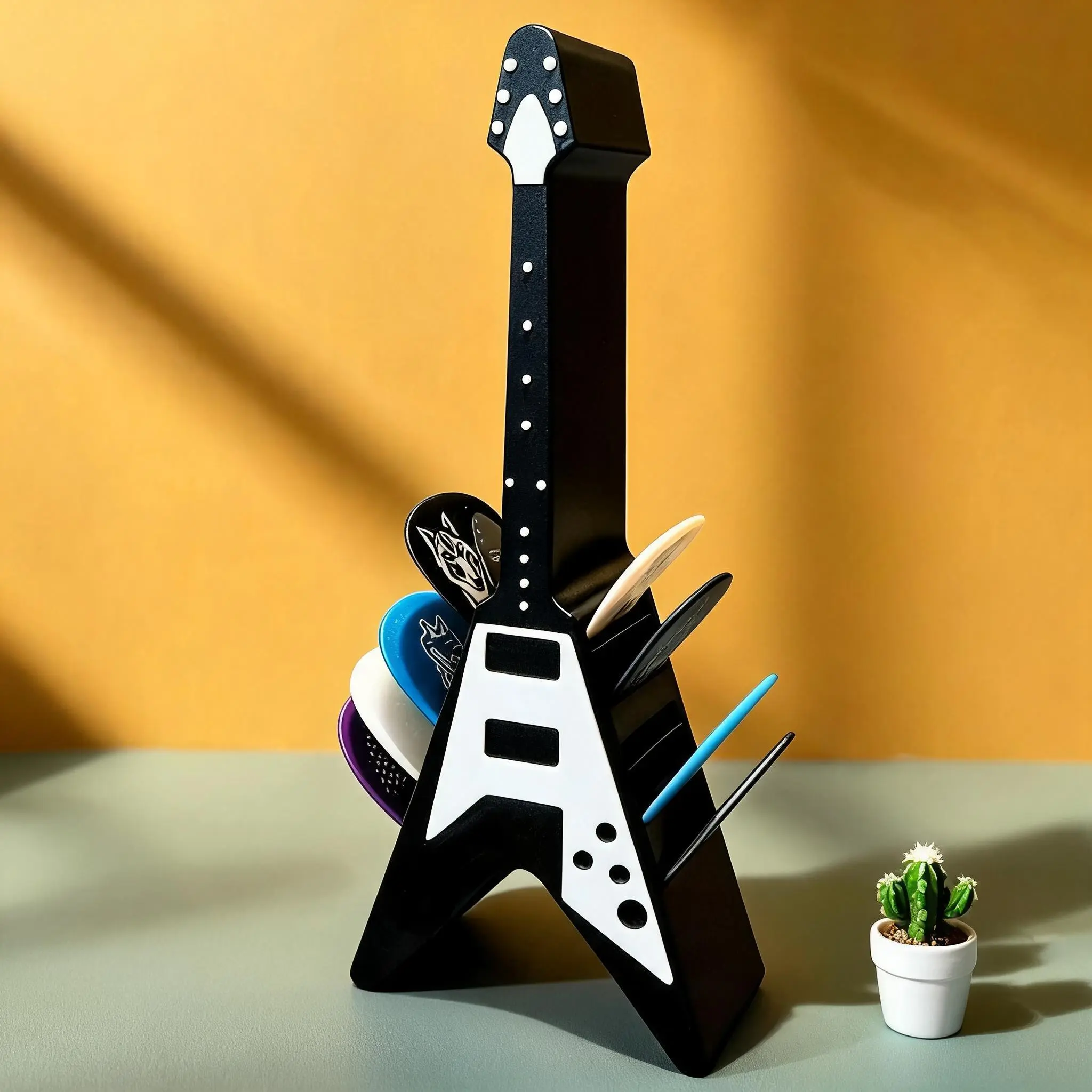 Guitar Pick Holder Organizer, Durable Guitar Picks Storage Case, Perfect Gift for Guitarists & Music Lovers, Ideal for Electric Guitars