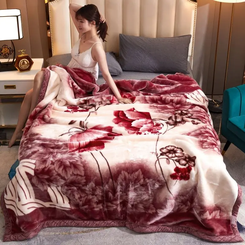 Luxurious Ultra Soft Blanket, Outdoor Home Use, Single 150x200cm, Twin 180x220cm, Extra Large 200x230cm, Vintage Floral Design
