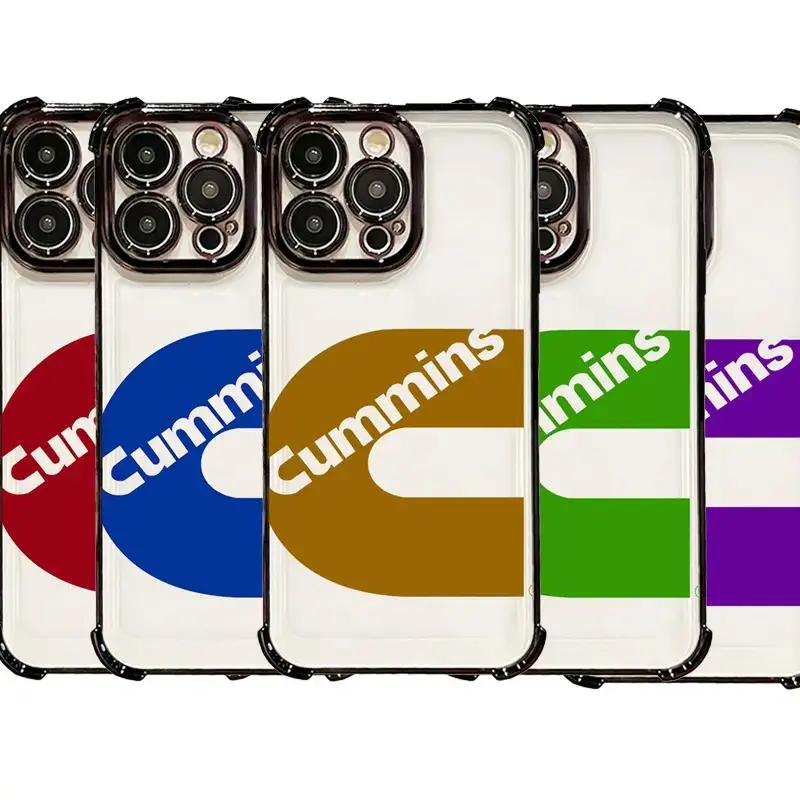 CUMMINS Aesthetic Design Pattern Casing Hard TPU Four Corners Anti-Fall TransparentSoft Silicone Luxury Mobile Fashion Cute Vintage Flaunt Drop Protection Phone Suitable for iPhone 17-11 Pro Max/Plus