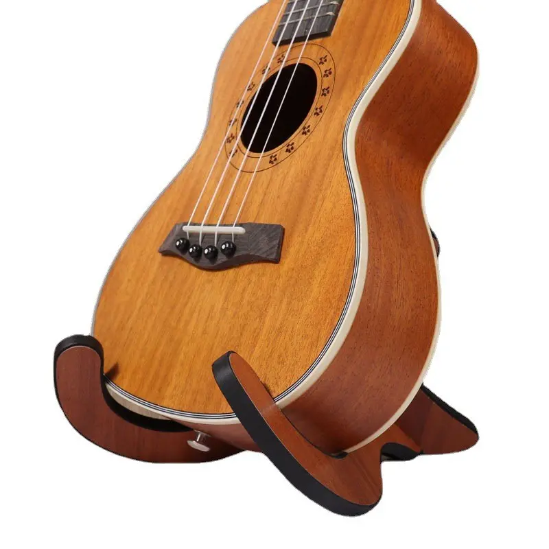 Portable X-Type Guitar Stand, Wooden Ukulele Floor Stand, Harp Thumb Piano Display Rack, Stable Non-Slip Instrument Holder, Versatile Support