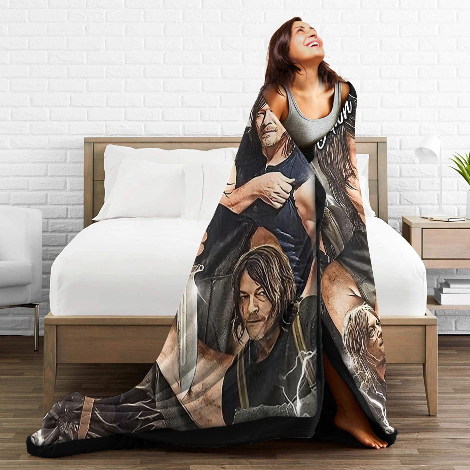Daryls Dixon The Walking Dead Blankets Flannel Autumn/Winter Super Warm Throw Blanket for Home Travel Bedding Throws