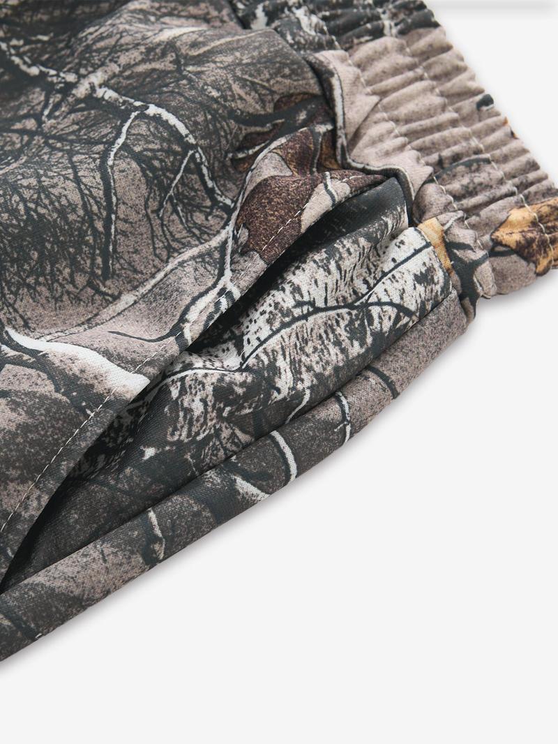 Men's Plants Print Drawstring Waist Sweatpants, Regular Fit Casual Comfy Pants for Daily Outdoor Wear, Men's Trousers for All Seasons, Pants for Men