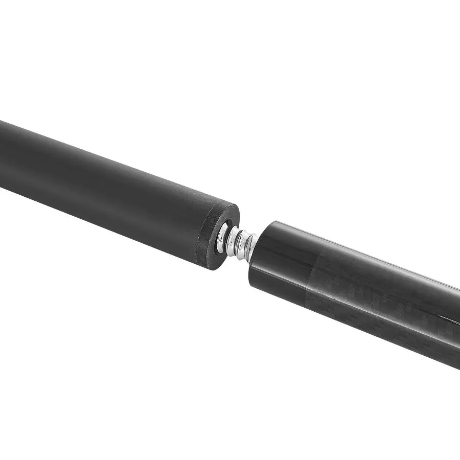 VEVOR 1-Piece Carbon Fiber Billiards Pool Cue, 58 in 19 oz Stick with Bakelite Tip & ABS Connection Ring for Professional Pool Tables, Home Use