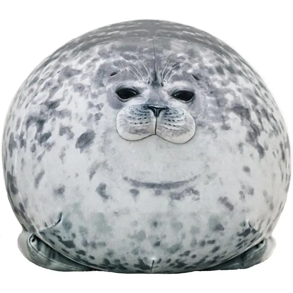23.7 inch Large Seal Plush Pillow, Soft Stuffed Animal Toy, Chubby Blob Seal Plushie for Boys Girls, Cute Ocean Animal Room Decor Pillow for Bed Sofa, Great Kids Gift for Birthday Valentine Christmas