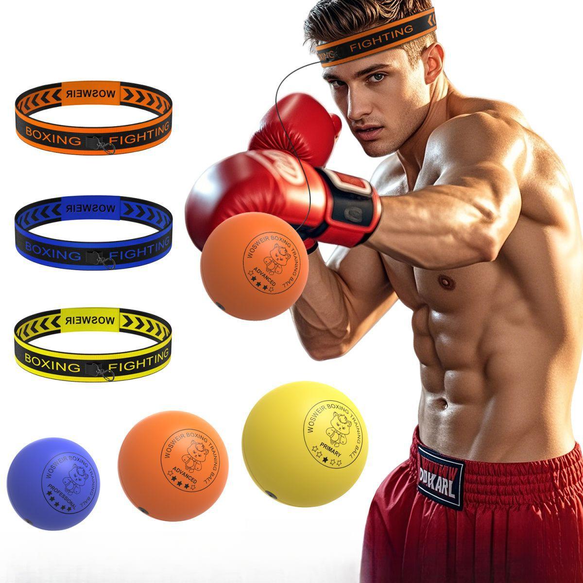 Head-mounted children's combat stress-relief training speed ball, smooth surface PU foam reaction magic ball