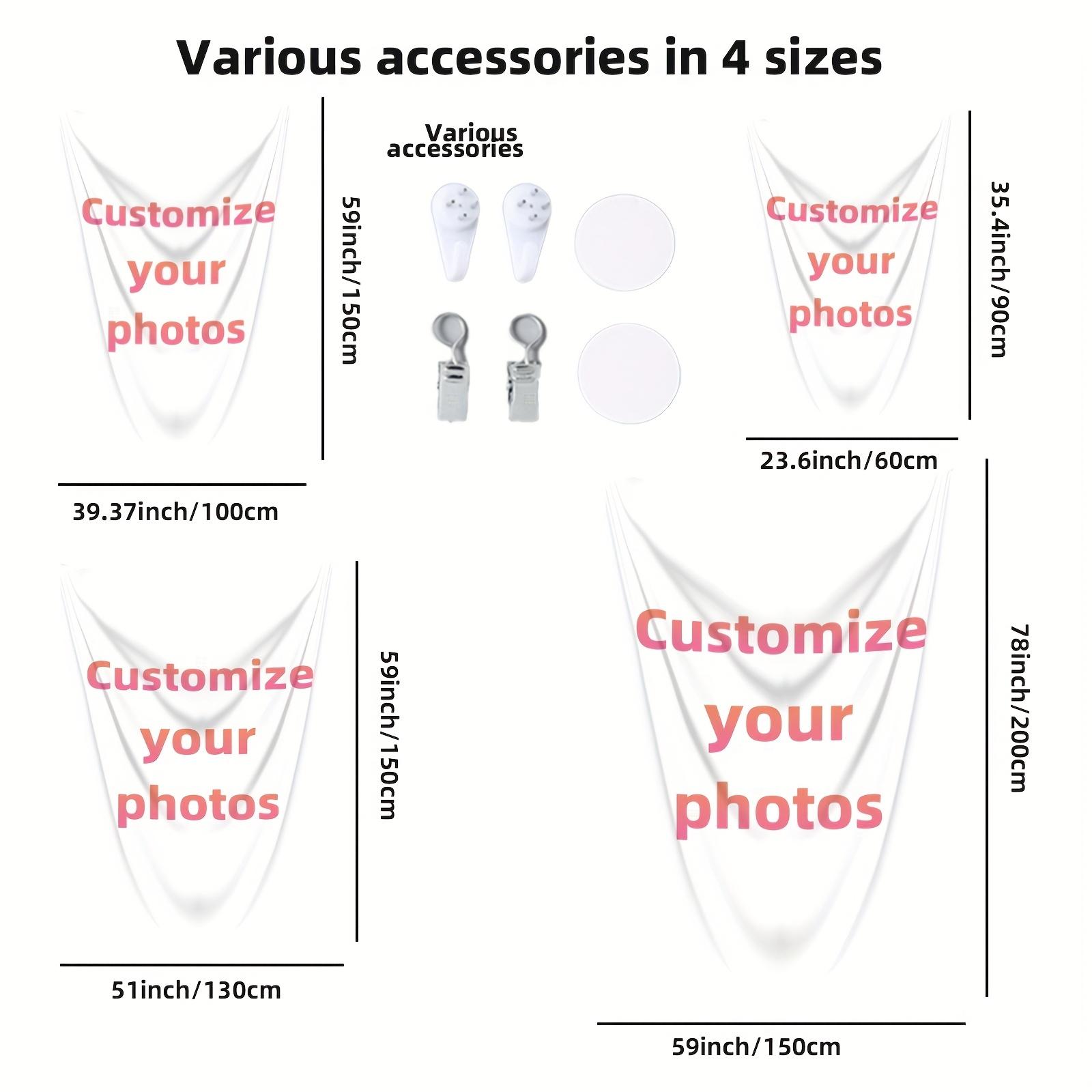 Personalized Custom Tapestry Upload Your Own Image for A Unique Wall Hanging Backdrop, Perfect for Home & Living Room Decor, Bedroom Wall Art, Multiple Sizes Such As 23.6*35.4inch, Hone Decoration, Party Decoration