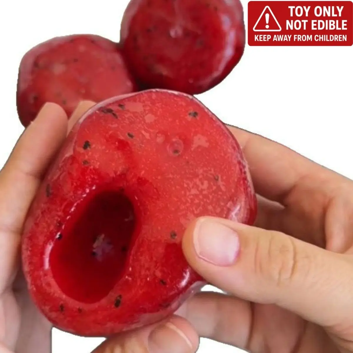 Watermelon Flavor Soft Gel Stress Ball, Ultra-Soft Slow Rebound, Realistic Food Shape, Potato Mud Filling, Anxiety Relief Toy for Adults