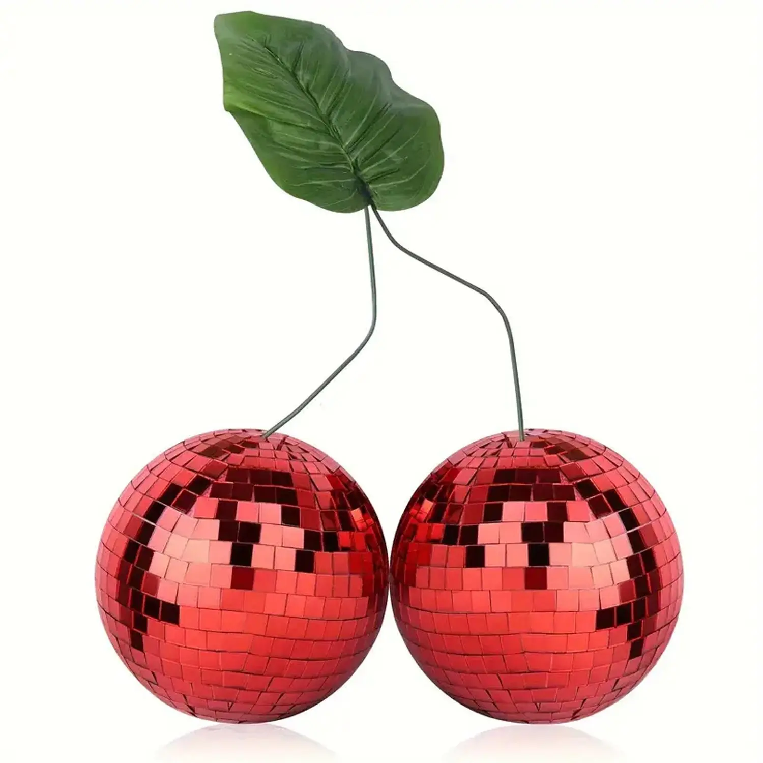 Cherry Shaped Disco Ball, 1 Count Reflective Atmosphere Decorative Party Pendant, Hanging Decor for Home Party Wedding Festival, Ornaments, Birthday Decorations