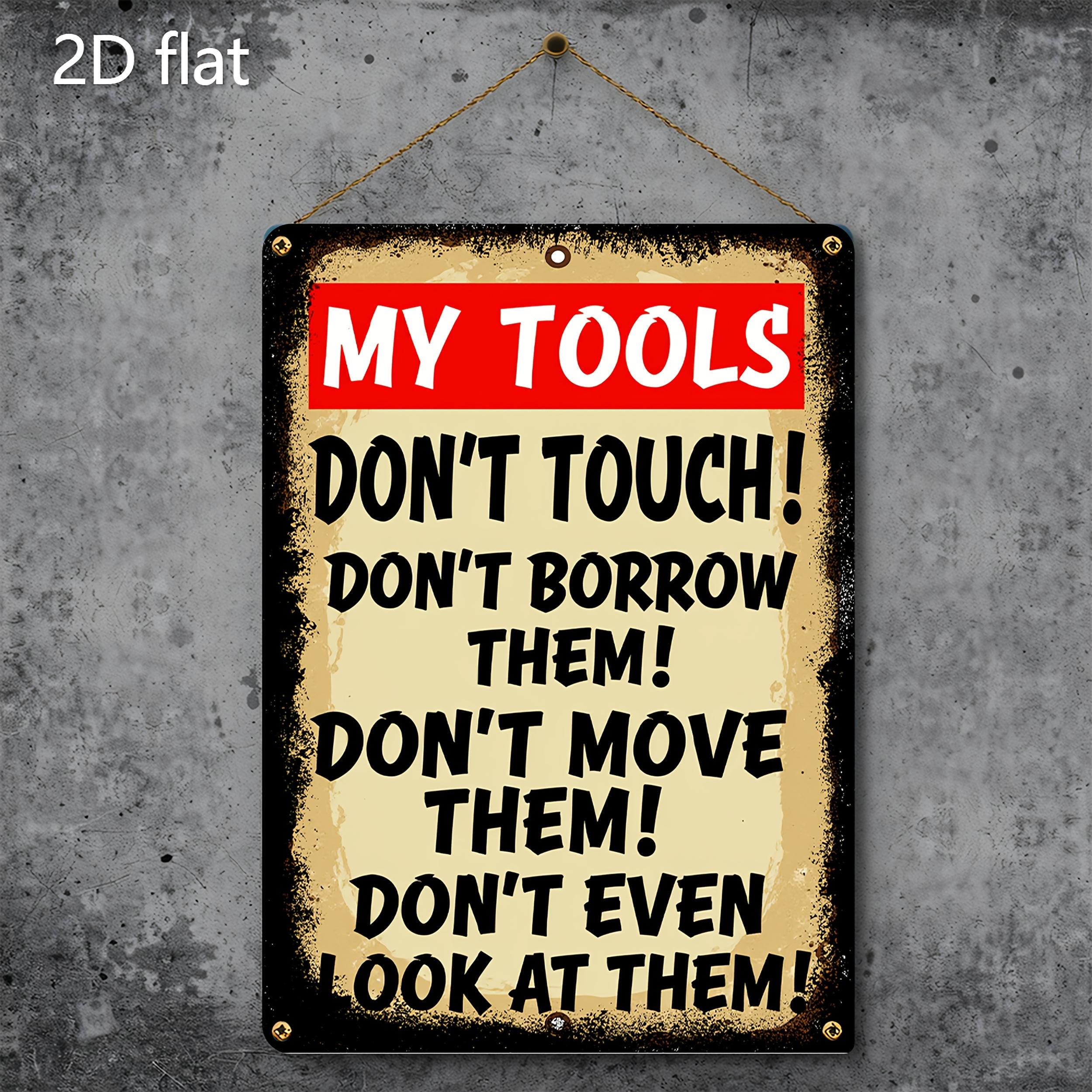 Vintage Warning Sign Metal Wall Art Retro Decor 8x12 Inch Rustic Plaque for Home Bar Cafe Man Cave Garage Indoor Outdoor Hanging Decoration Unique Gift Idea