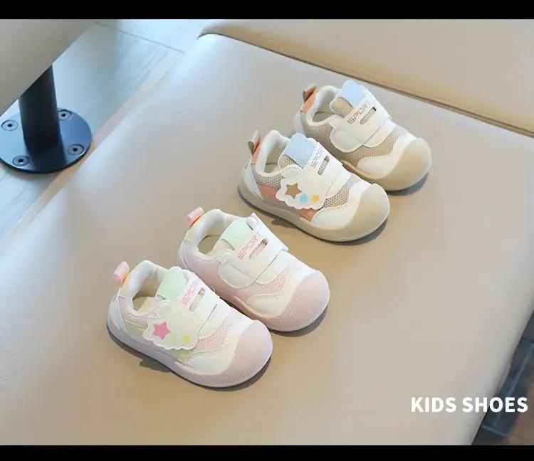 NewNewBaby First Walkers Non-Slip Shoes |             Soft Sole Toddler Sneakers for Boys & Girls,Cute Cartoon Beige/Pastel Shoes - Breathable, Cushioned, - Lightweight Toddler Trainers for Little Walkers