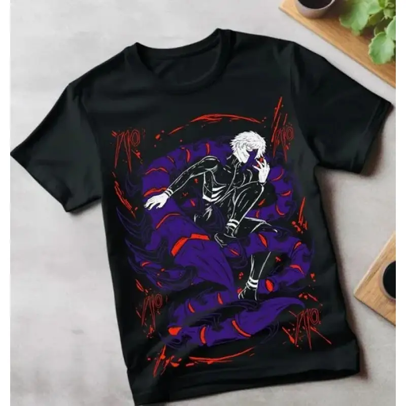 Tokyo Ghoul Ken Kaneki Graphic T-Shirt, Classic Japanese Manga Anime Tee, Soft Casual Streetwear Top, Available in All Sizes for Men Women Anime Fans