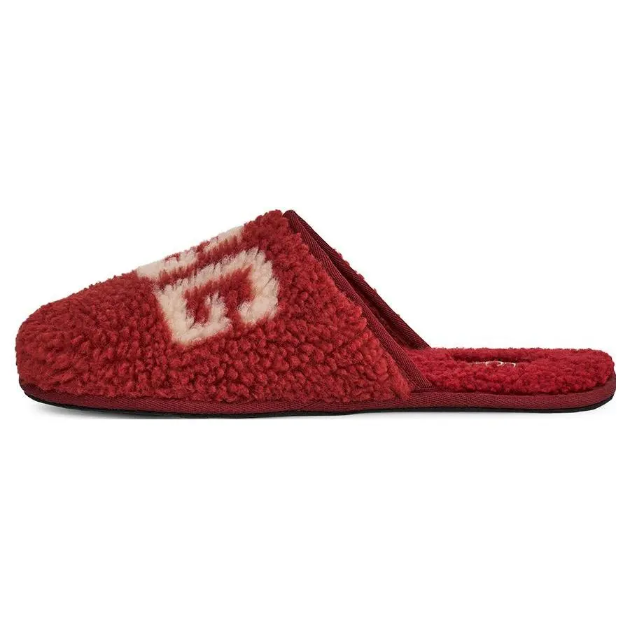 UGG Scuff Slipper 'Curly Graphic - Red Wine' 1134851-RWN