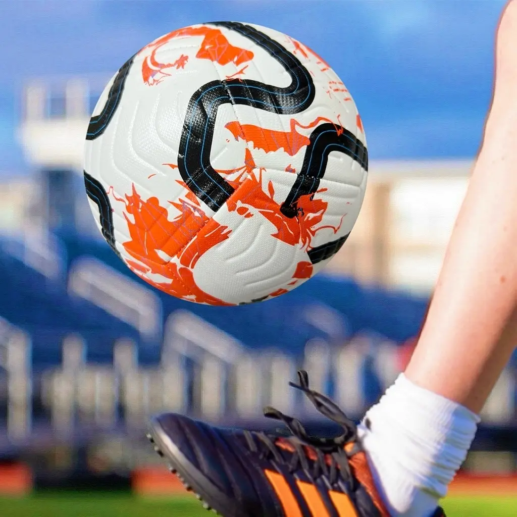 Standard Size 5 Football, Soccer Balls, Machine Stitched, PU Explosion-Proof Material, Ideal for Sports Leagues, Outdoor Matches, Soccer Training, High Elasticity, Durable, Waterproof