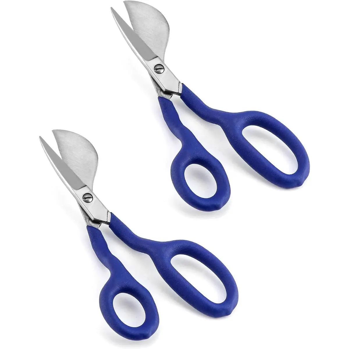 Duckbill Shears, 7 in Applique Scissors for Carpet Pile and Punch, Blue, 2 Pack, DIY Home Repair, Garage, Crafting, for DIY Repair and Home Improvement