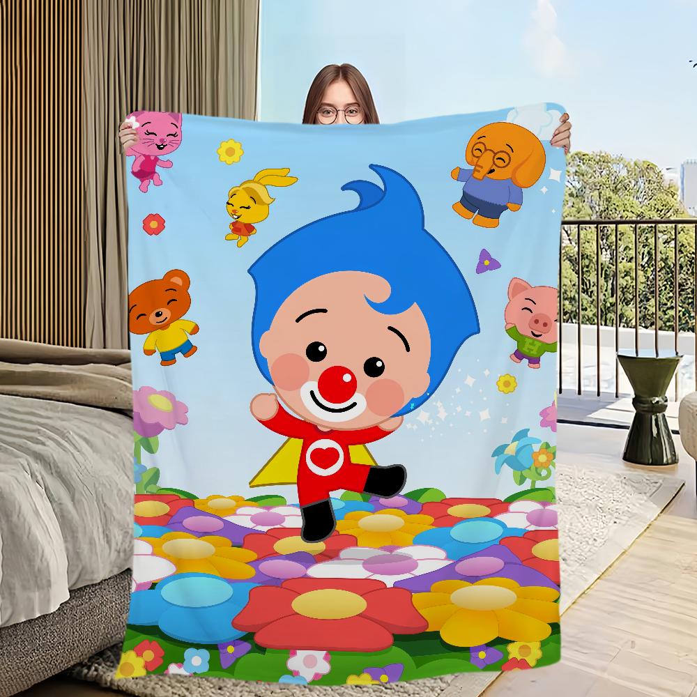Viral P-Plim Cute Blanket Toddler Room Decor Skin-Friendly Soft Flannel Throw Cartoon Kids Bedding Cozy Bedroom Sofa Quilt