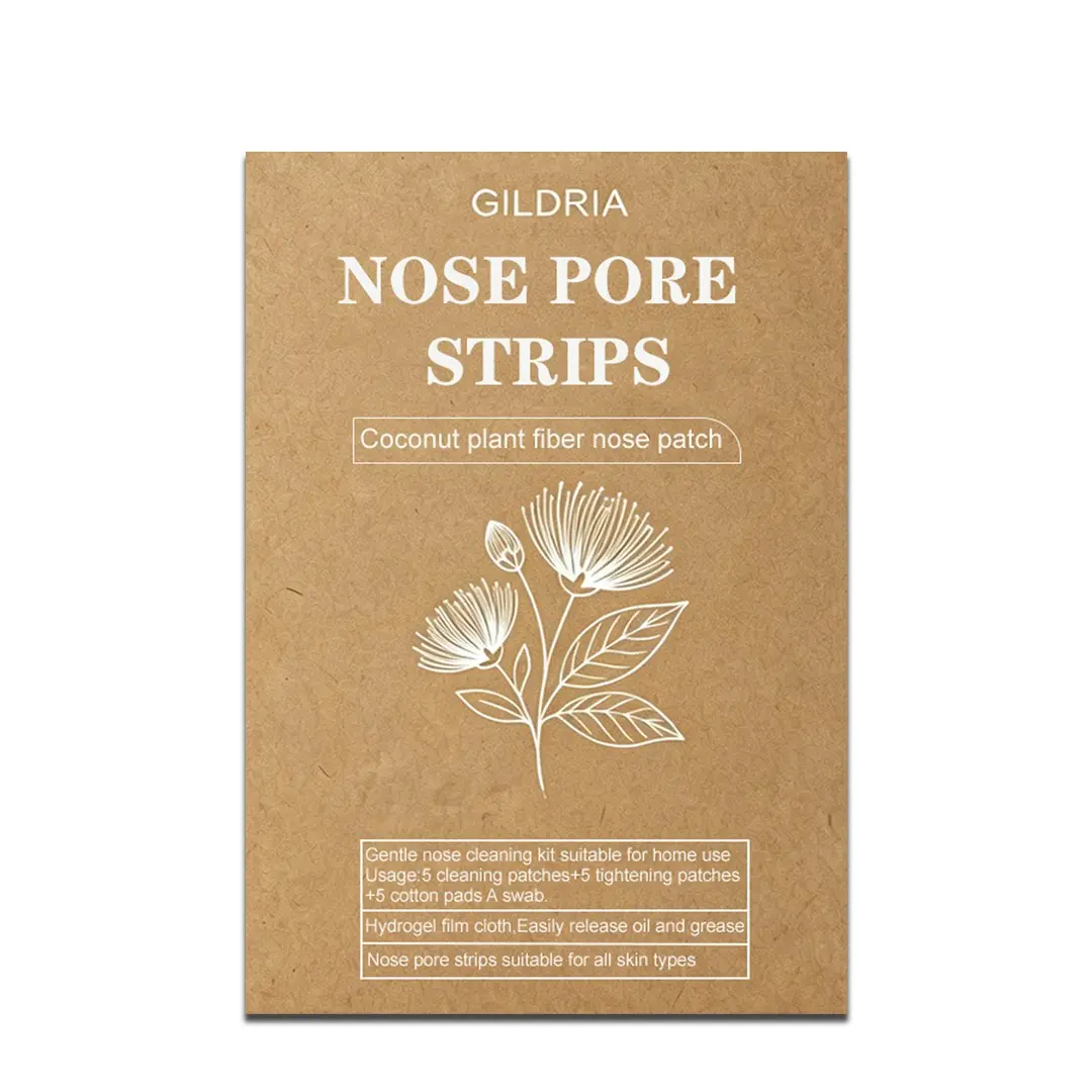 Gildria Nose Patch, Two-Step Pore Care, Fermented Coconut Biofiber, Tea Tree Oil Nourishment, Gentle Deep Cleanse, 10pcs