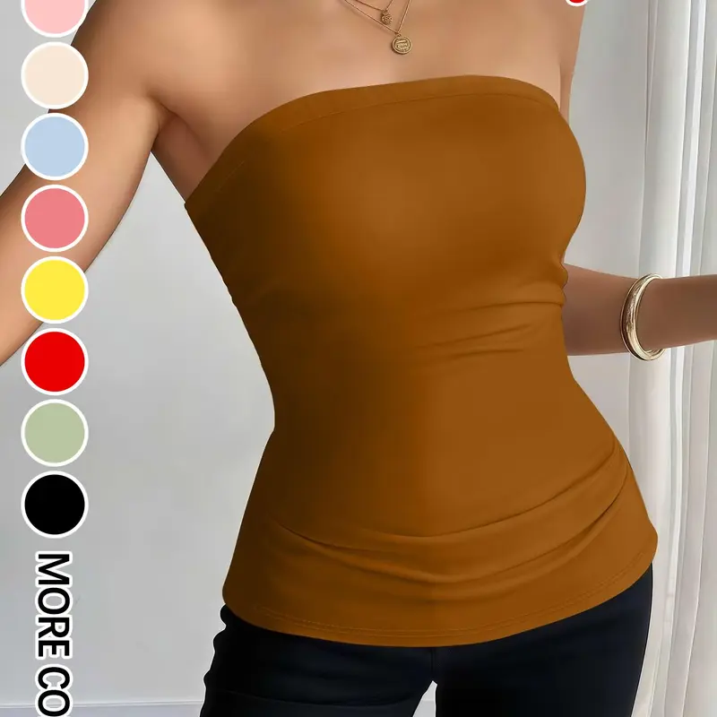 Women's Sexy Chic Basic Minimalist Fashion Sleeveless for Spring and Summer, Casual Versatile Sleeveless Fitted Short Top for Daily Wear, Sleeveless Cropped Top
