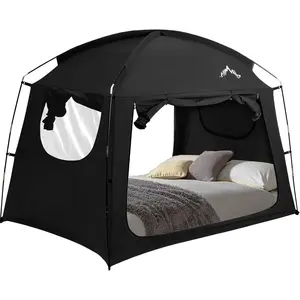 Bed Tent for Indoor Portable Light Reducing  Size Canopy Tents Breathable Lightweight Private Space Tent for Bed