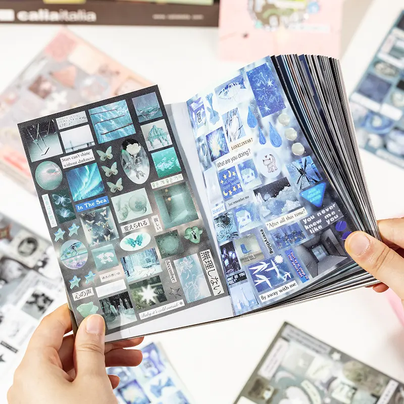 30pcs Mirror Tide Series Sticker Book Retro Dreamcore Style Hand Account Goods Gacha Decoration Stickers