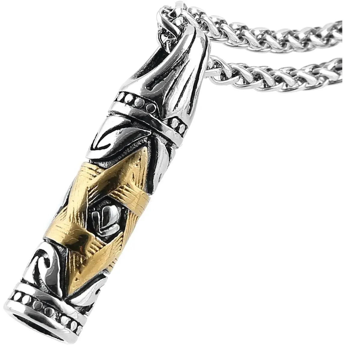 Magen  of David Pendant Necklace Women Men Chain  Stainless Steel Israel Necklace ( of David  )