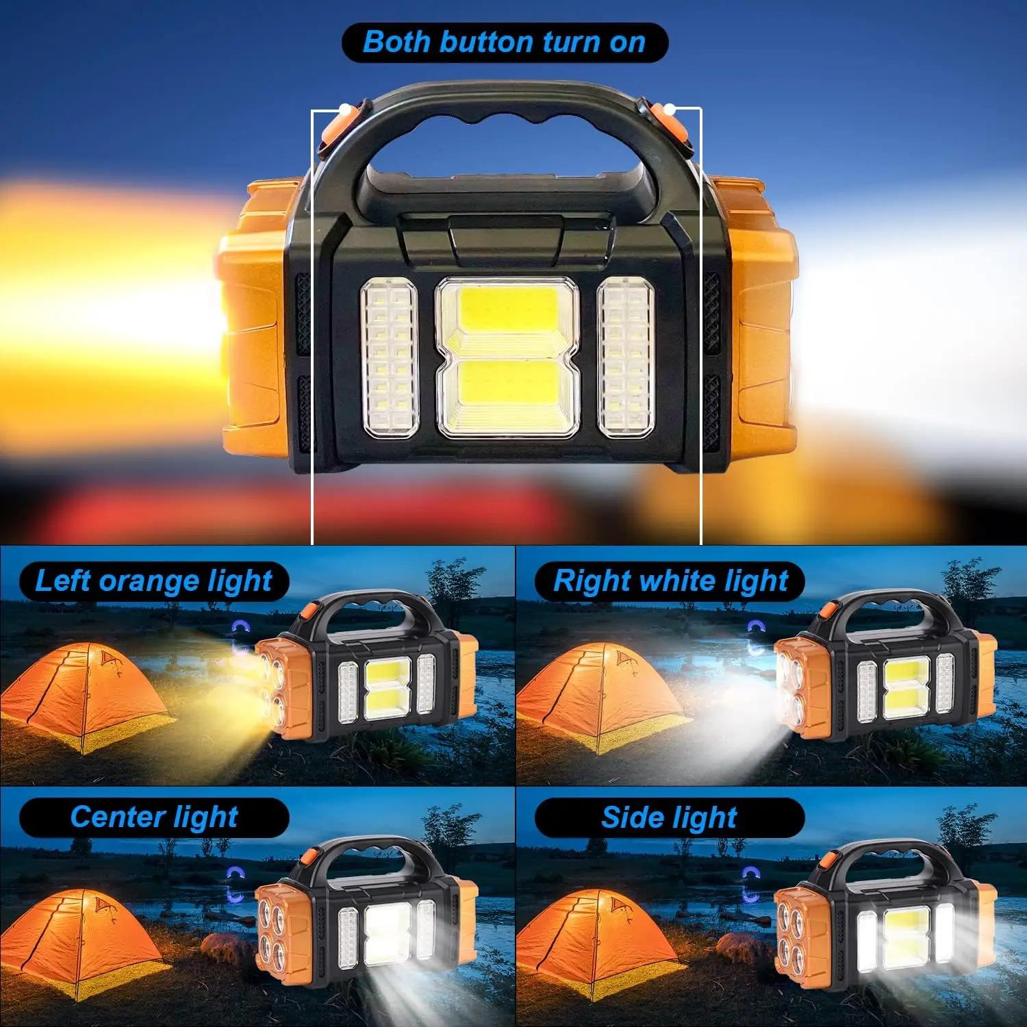 Ready to Ship From USA Solar LED Powerful USB & Flashlight with 4 Gear Charge Mobile Phone CE RoHS Camping Lamp for Outdoor Use