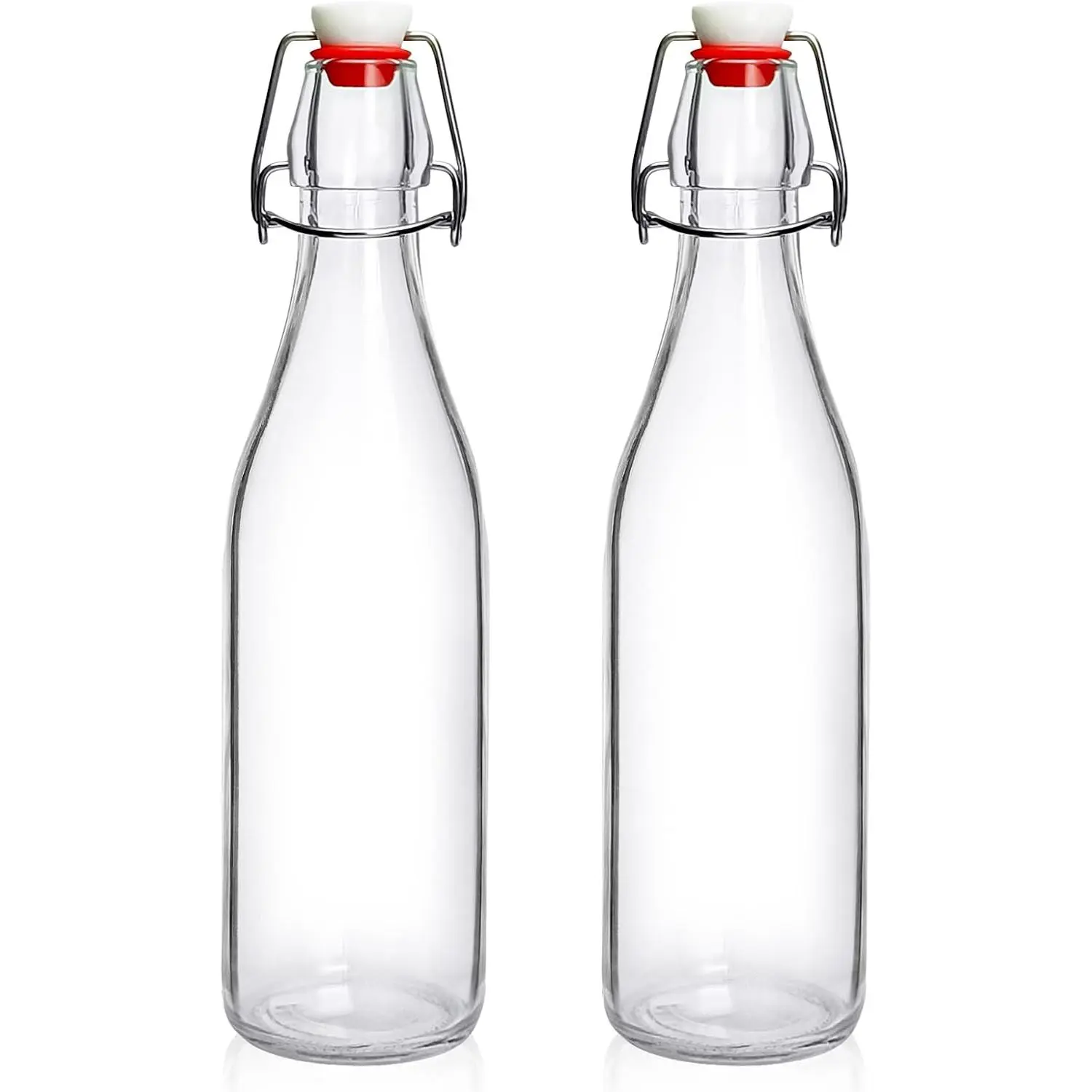 2 Pack Swing Top Glass Bottles 16oz, Flip Top Glass Bottle with Airtight Lid for Fermentation, Kombucha, , Vanilla Extract, Coquito, Vinegar, , Kefir, , Soda, Juice, Oil for  Brewing