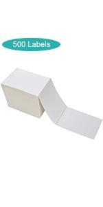 Fanfold 4 x 6 in Direct Thermal Shipping Labels, White, Perforated-500 Labels per Stack, 1 Stack