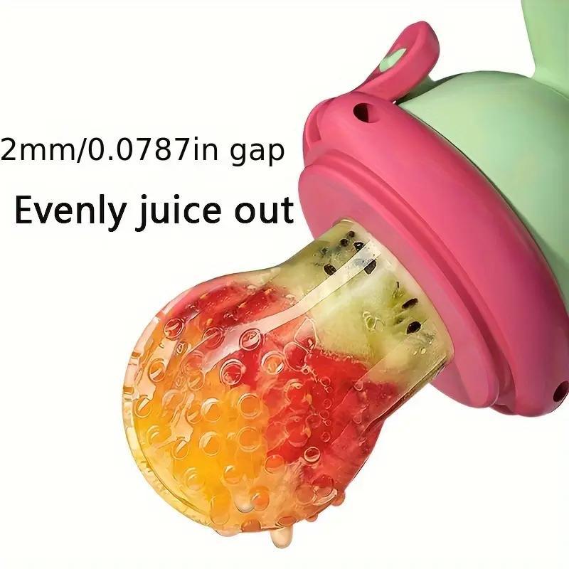 Silicone Fruit Teether, 1 Piece Rotating Push Type Fruit Feeder, Baby Fruit Feeder Pacifier, Baby Fruit Teether, Baby Food Supplement Feeder, Baby Teething Toy, Feeding, Cute, Newborn