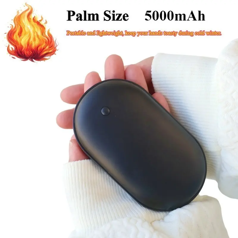 5000mAh Large-Capacity 2-in-1 Power Bank & Hand Warmer, Mouse-Shaped Portable Charger with USB Input/Output, Universal Compatibility for Phones, Ideal Gift Choice