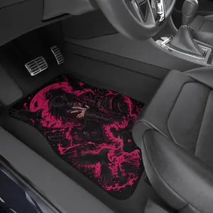 Anime Car Mats - 4-Piece Set - Custom, Non-Slipping Backing, Luxury Elegant Car Floor Mats for Adults