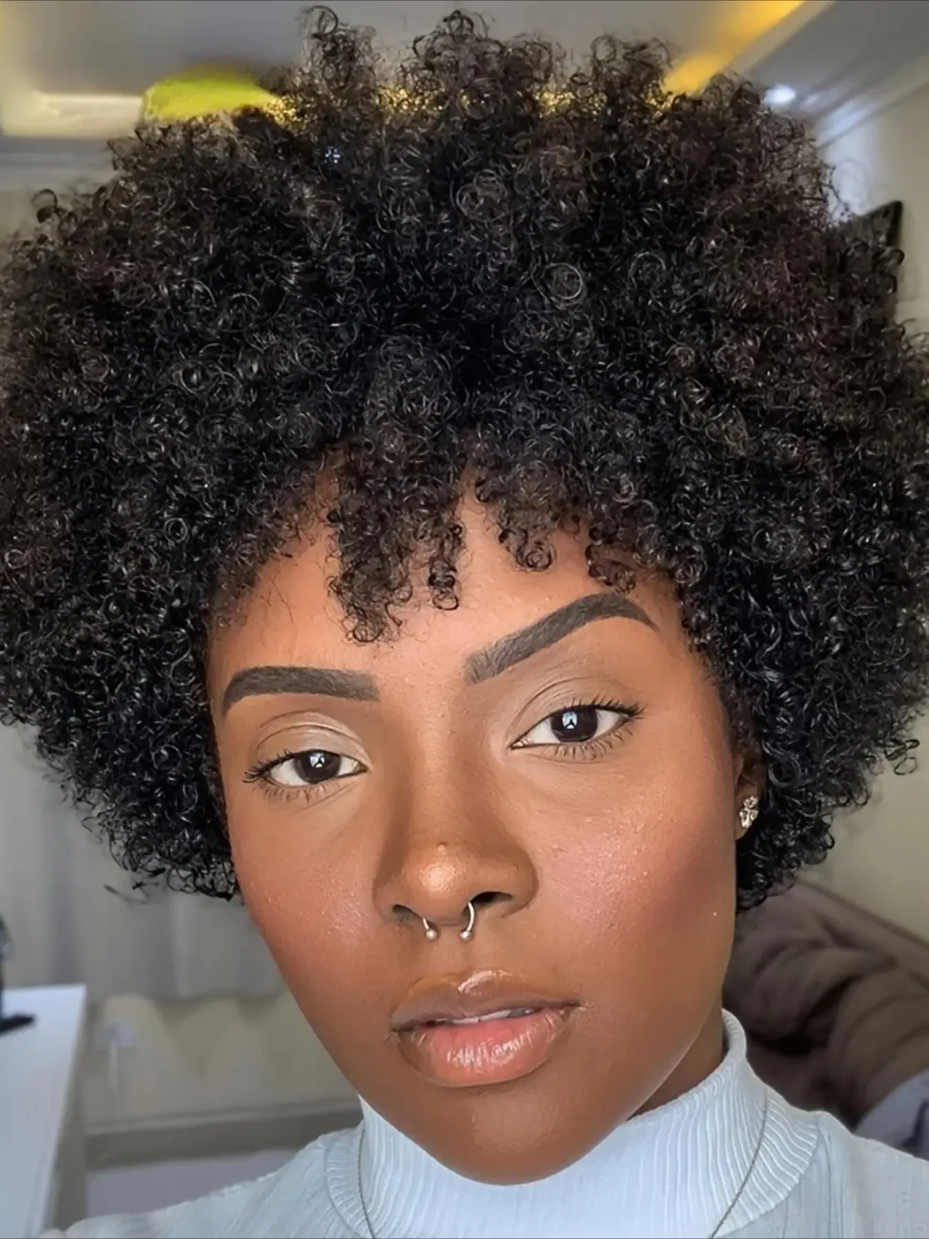 Human Hair Wig Women's Short Curly Hair Wig , Y2K Style Daily Casual Party Halloween Wig , 150% Density , 6 Inch Full Machine  Made Wig