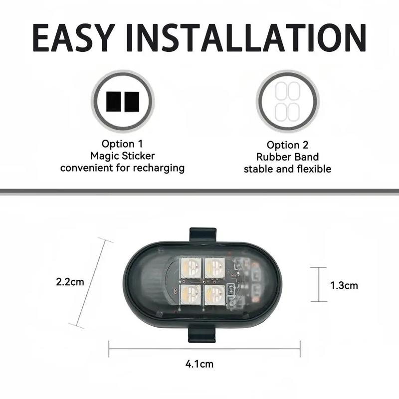 Wireless LED Strobe Lights Car Decor Atmosphere Light Warning Lights RGB Led Aircraft Strobe Lights Car Motorcycle LED Lights Wireless LED Strobe Lights Car Decor Atmosphere Light Warning Lights RGB Led Aircraft Strobe Lights Car Motorcycle LED Lights